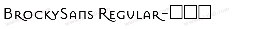 BrockySans Regular字体转换